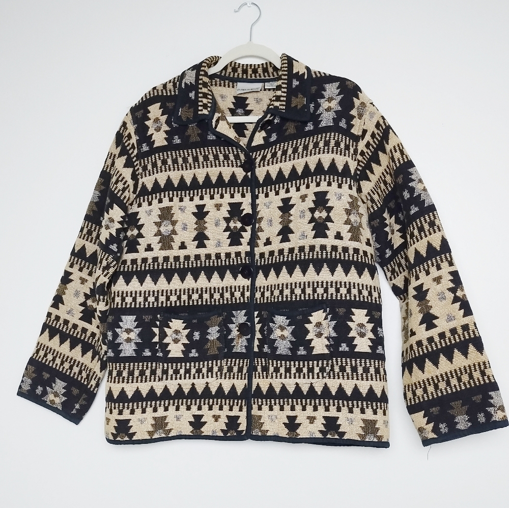 Fashion bug southwestern tapestry jacket